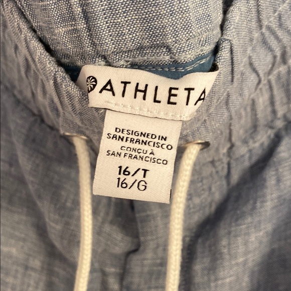 Casual Blue Linen Joggers with Zipper Pockets - Picture 7 of 9